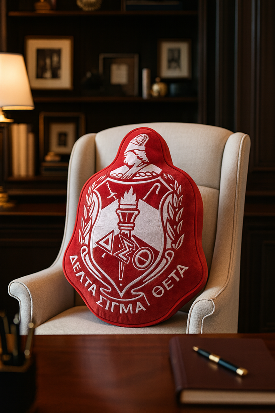 Delta Sigma Theta Greek Pillow 1913 – Crimson & Cream